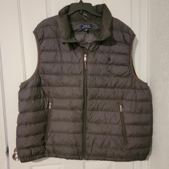 Polo Ralph Lauren, Down, Heather Gray Packable Puffy Vest Mens 3XB/3TG - Picture 1 of 8